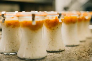 Vegan milkrice with fruittopping. Vegan and homemade.  at Pure Note in Dusseldorf