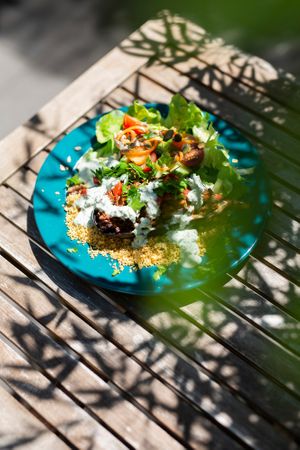 Dish of the day. Vegan organic and freshly cooked.  at Pure Note in Dusseldorf