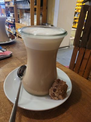 chai latte at Pure Note in Dusseldorf