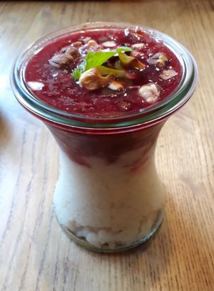 Vegan coconut rice pudding (Milchreis) at Pure Note in Dusseldorf