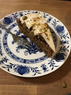 Carrot cake. One of best tasted at Pure Note in Dusseldorf