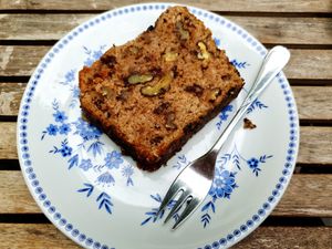 Banana bread chocolate/walnut at Pure Note in Dusseldorf