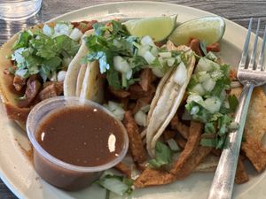The vegan street tacos were amazing!!! Super fresh! Made right in front of you. Everything they were making looked so good. First time there and will definitely be back! 🤤  at Mami Cheli's in Menlo Park