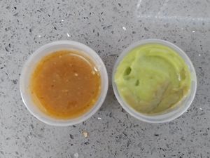 Salsa and Avocado cream at Mami Cheli's in Menlo Park