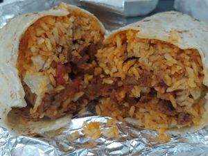 Burrito: a bit dry at Mami Cheli's in Menlo Park
