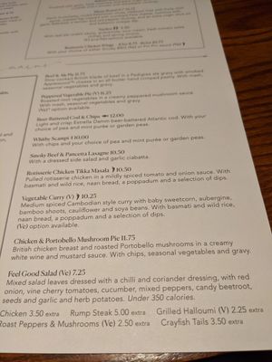 Main courses at Merrie Garden in Sandown