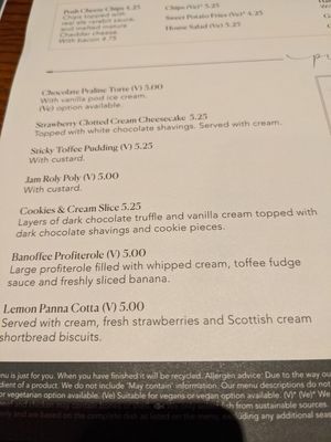 Desserts at Merrie Garden in Sandown