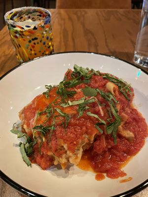 Vegan lasagna  at Dellepiane Sedona in Sedona