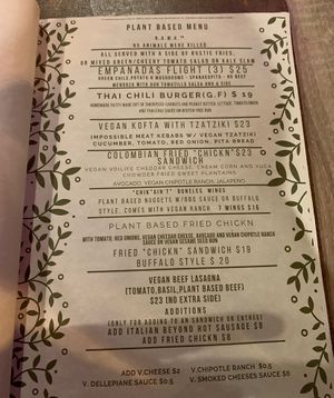 Menu  at Dellepiane Sedona in Sedona