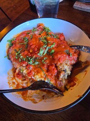 Vegan Lasagna eggplant at Dellepiane Sedona in Sedona