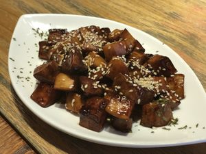 King oyster mushrooms at Veggie Castle in Macau