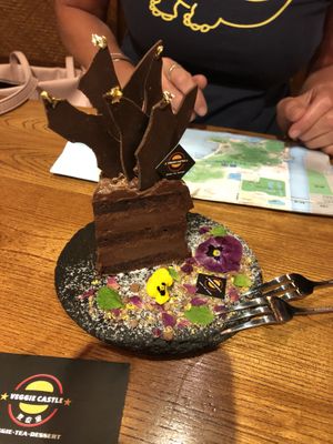 Vegan truffle cake  at Veggie Castle in Macau