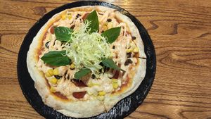 Pizza at Veggie Castle in Macau