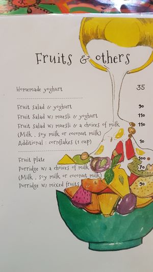 Menu: soy and coconut milk at Fan's Homemade in Koh Phayam