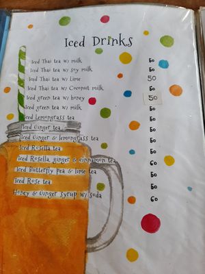 Menu at Fan's Homemade in Koh Phayam