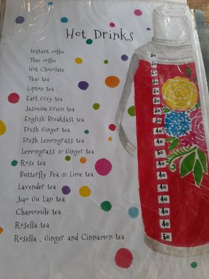 Menu at Fan's Homemade in Koh Phayam