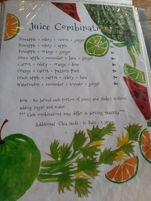 Menu at Fan's Homemade in Koh Phayam