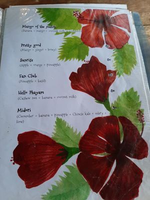 Menu at Fan's Homemade in Koh Phayam