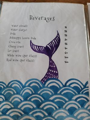 Menu at Fan's Homemade in Koh Phayam
