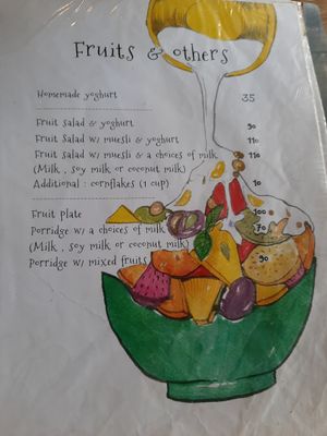 Menu at Fan's Homemade in Koh Phayam