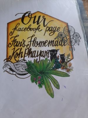 Menu at Fan's Homemade in Koh Phayam