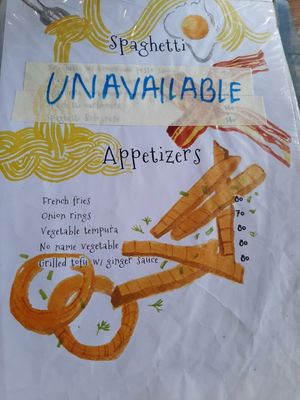 Menu at Fan's Homemade in Koh Phayam