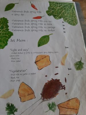 Menu at Fan's Homemade in Koh Phayam