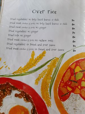 Menu at Fan's Homemade in Koh Phayam