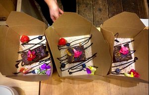 Cakes to go at Pepino Deli in Glossop