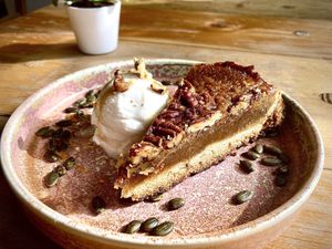 Pecan pie  at Pepino Deli in Glossop