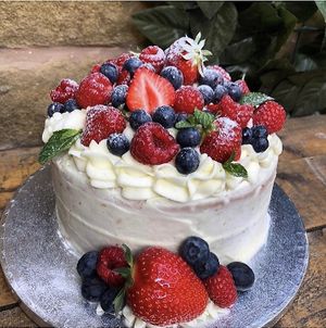 Bespoke celebration cake  at Pepino Deli in Glossop