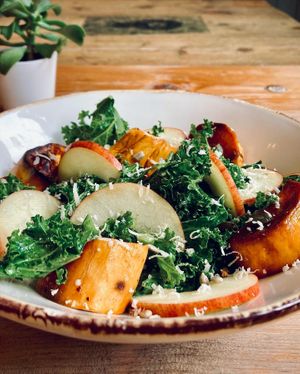 Autumn greens salad  at Pepino Deli in Glossop