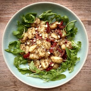 Pesto gnocchi salad  at Pepino Deli in Glossop
