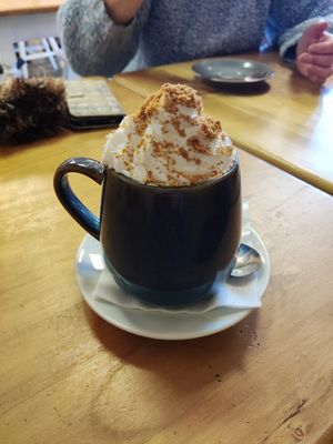 Pumpkin spiced latte at Pepino Deli in Glossop