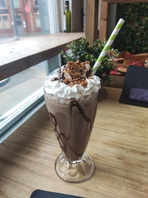 Biscoff milkshake at Pepino Deli in Glossop