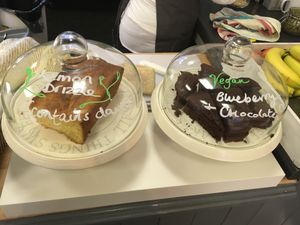 Vegan cakes galore! at Pepino Deli in Glossop