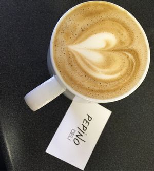 Coffee: milk available - soya, oat, coconut, cashew, almond, rice ❤️?- dairy  at Pepino Deli in Glossop