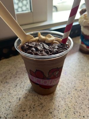 Vegan double chocolate cashew shakee  at Cookie Time in Queenstown