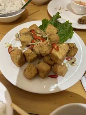 Lemongrass chilli tofu  at Little Sapa in Sapa