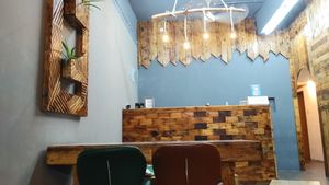 Beautiful woodwork inside. at Alhamdulillah in Langkawi