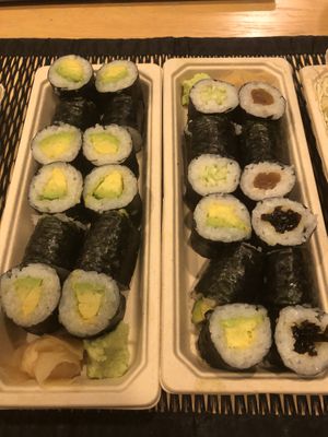 Veggie makis  at Masu Maki & Sushi Bar in Bangkok