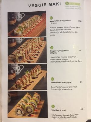 Veg Sushi at Masu Maki & Sushi Bar in Bangkok
