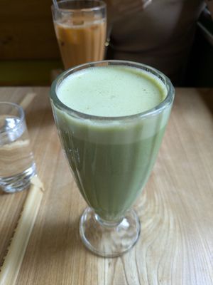Kale and Banana Soymilk Smoothie at Puffin Cafe in Macau