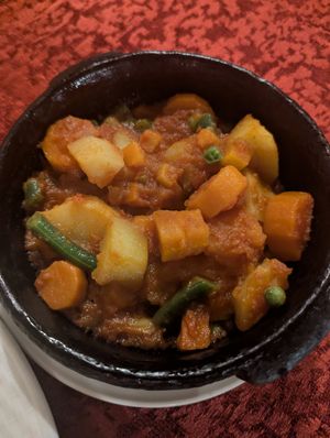 Vegetable tagin at Snobs Restaurant in Luxor