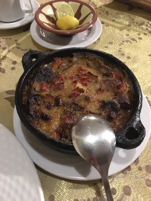 Mousakka made without milk or cheese by request  at Snobs Restaurant in Luxor