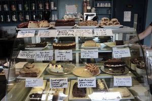 The cake counter.  at The Bakehouse Cafe in Forres