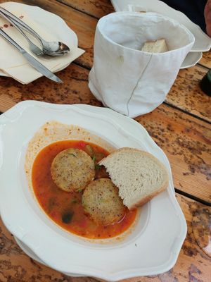 Came with bread at Gostilna Danica in Bohinjska Bistrica