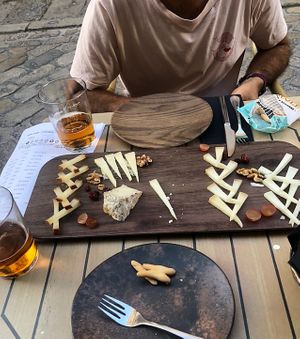 Very delicious goat cheeses  at El Librero in Sevilla