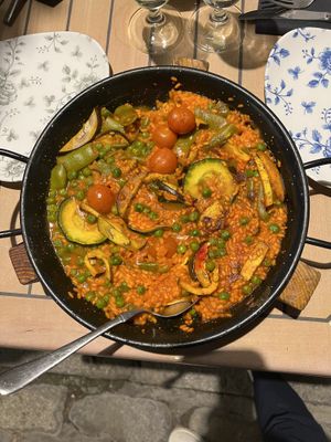 Vegetable paella  at El Librero in Sevilla