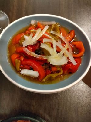 Grilled  bell peppers at El Librero in Sevilla